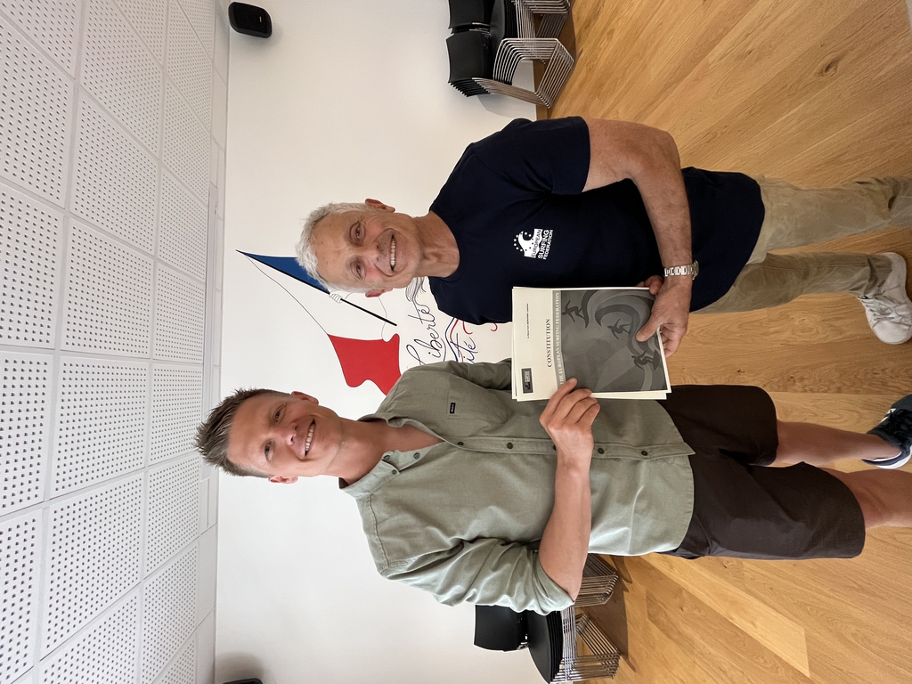 General Secretary Lindberg and President Arassus initialed the new constitution approved by ESF members